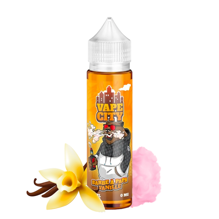Barbe à Papa Vanille 50ml - Vape City Barbe à Papa Vanille 50ml - Vape City