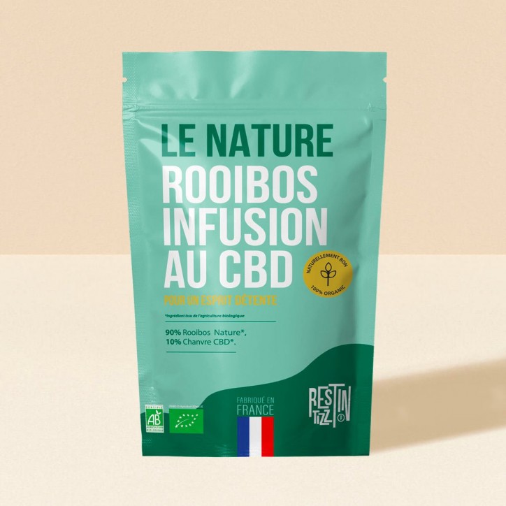 Infusion Rooibos Bio au CBD Le Nature 50g - Tizz Stilla Infusion Rooibos Bio au CBD Le Nature 50g - Tizz Stilla